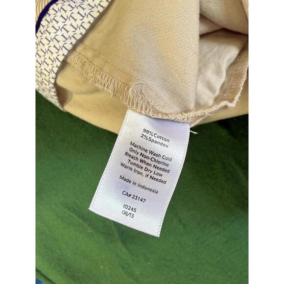 Talbots Pants Womens 18W Cropped Ankle Straight Cotton Stretch Khaki Classic - Picture 5 of 11